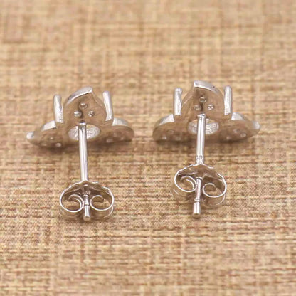 925 Sterling Silver and Cubic Zirconia Stud Earrings