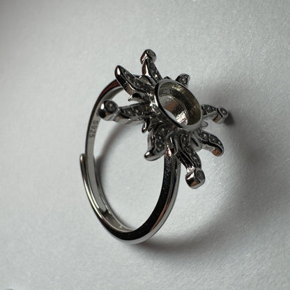 925 Sterling Silver Adjustable Ring - Bird Jewellery Settings