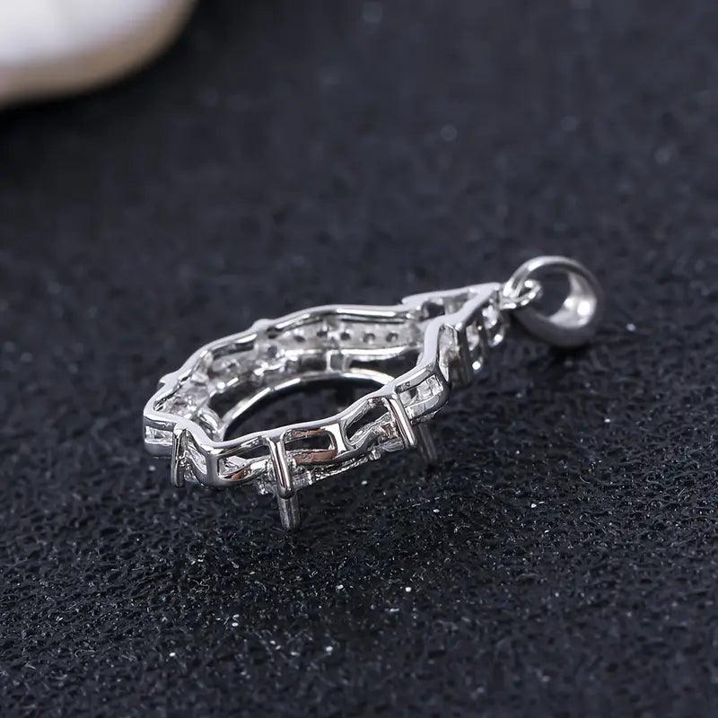 925 Sterling Silver and Cubic Zirconia Pendant - Bird Jewellery Settings