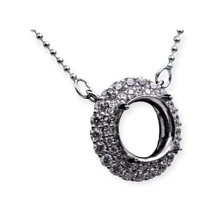 925 Sterling Silver and Cubic Zirconia Pendant Necklace
