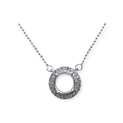 925 Sterling Silver and Cubic Zirconia Pendant Necklace