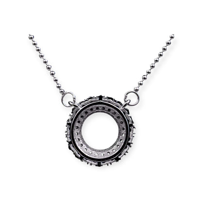 925 Sterling Silver and Cubic Zirconia Pendant Necklace