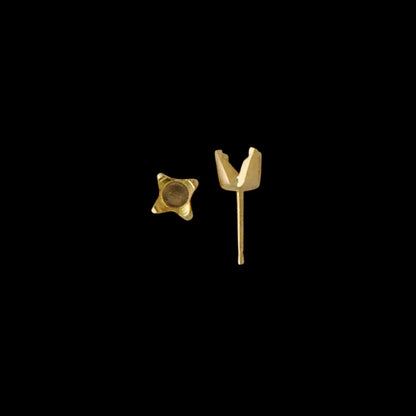 9ct Gold 4 Claw 25pt (4mm) Round Regal Studs