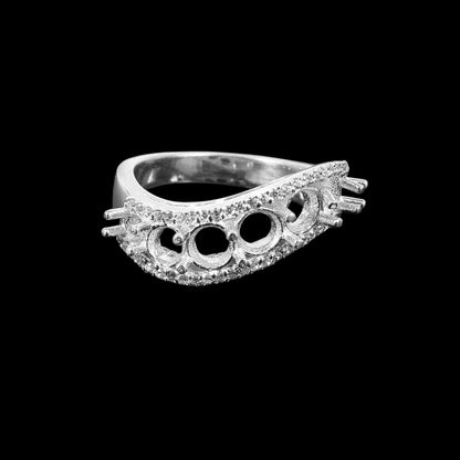 925 Sterling Silver and Cubic Zirconia Ring-Bird Jewellery Settings