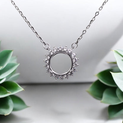 925 Sterling Silver and Cubic Zirconia Necklace