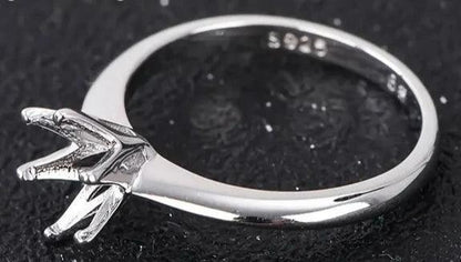 925 Sterling Silver Solitaire Ring Size 9 - Bird Jewellery Settings