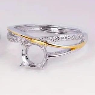 925 Sterling Silver and Cubic Zirconia Adjustable Ring - Bird Jewellery Settings