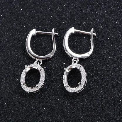 925 Sterling Silver and Cubic Zirconia Earrings - Bird Jewellery Settings